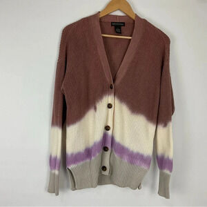 Design 365 Dip Dye Cardigan Sweater‎ Size Small